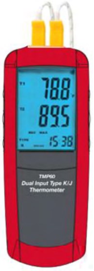 TRIPLETT TMP60-NIST Dual Input Type-KJ Thermometer