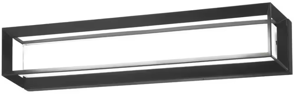 MINKA LAVERY 390-1-66A-L Averton 30 Inch 1-Light Coal LED Vanity Light with Aquarium Glass Shade