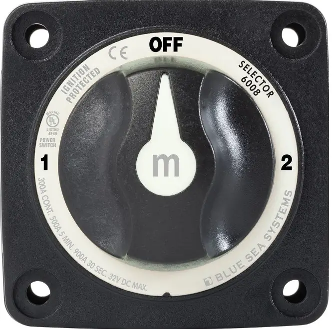 BLUE SEA SYSTEMS 6008200 M-Series Selector Battery Switch