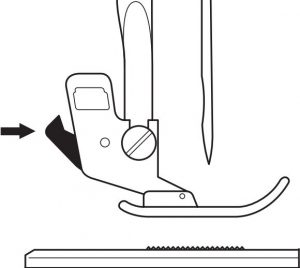 Changing the presser foot Instructions