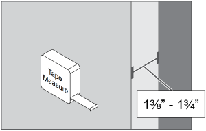 Measure door thickness