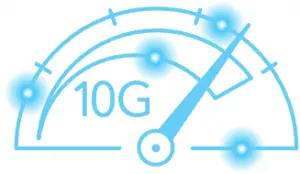 Up to 10Gbps