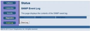 Event Log Page