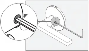 Install the interior knob lever
