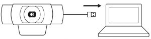 CONNECTING THE WEBCAM VIA USB-A