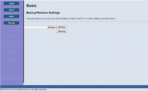 Backup Page