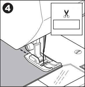 Straight Stitch With Auto-lock Stitch Instructions