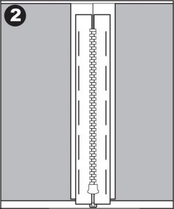 Inserting Zippers Centered Insertion Instructions