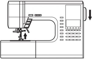Changing the presser foot Instructions