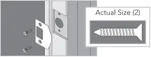 Install the strike onto the door frame