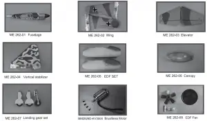 Dynam-ME-262-Parts-List