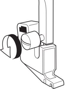 Removing the presser foot holder