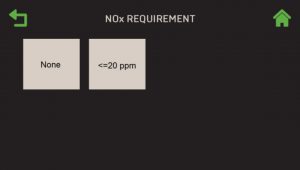 Choose NOx Requirement