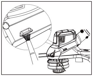 4V Lithium-ion Brushed String Trimmer KST 2540-06 - Clean the grass in the air vents after trimming