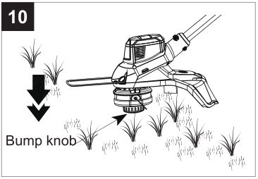 4V Lithium-ion Brushed String Trimmer KST 2540-06 - Lengthening the line