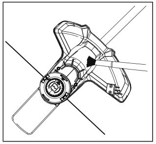 4V Lithium-ion Brushed String Trimmer KST 2540-06 - Remove dirt and debris from guard