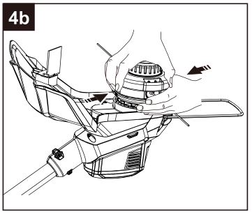 4V Lithium-ion Brushed String Trimmer KST 2540-06 - To remove the cutting line 2