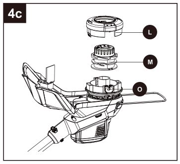 4V Lithium-ion Brushed String Trimmer KST 2540-06 - To remove the cutting line 3