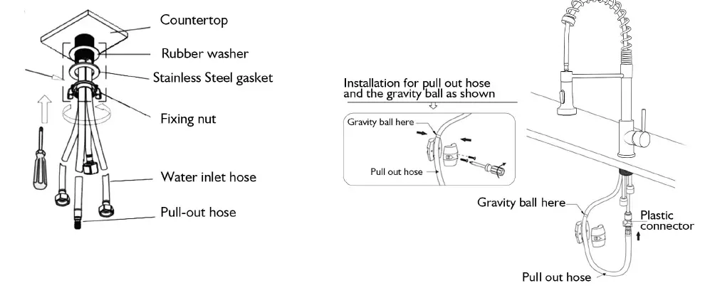 55505CH- Kitchen- Mixer -Tap -Pull- Out 2-Mode -Sprayer -Laundry -Tap -Sink -Faucet -Swivel -Spout -fig-4