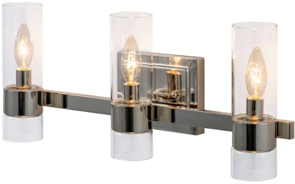 C Cattleya CA2253-3W 3 Light Polished Nickel Vanity Light