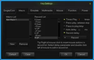 Macro-definition-key-interface