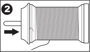 Setting Spool of thread on Spool Pin