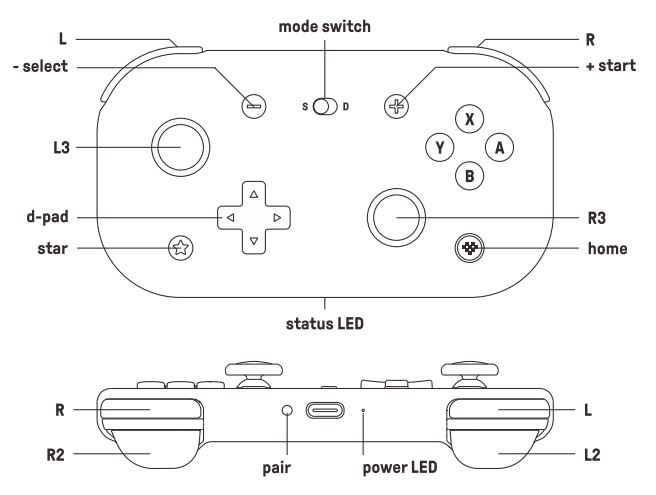 8BitDo-Lite2-Bluetooth-Gamepad-fig-1