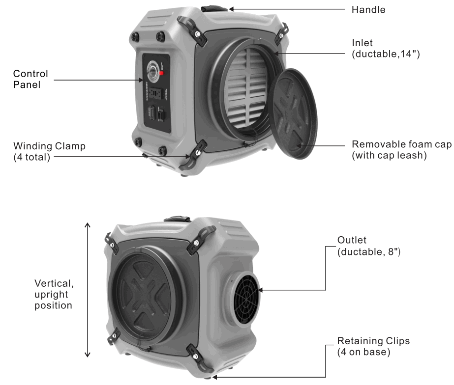 ABESTORM Filteair HEPA V1 Air Scrubber - FIG