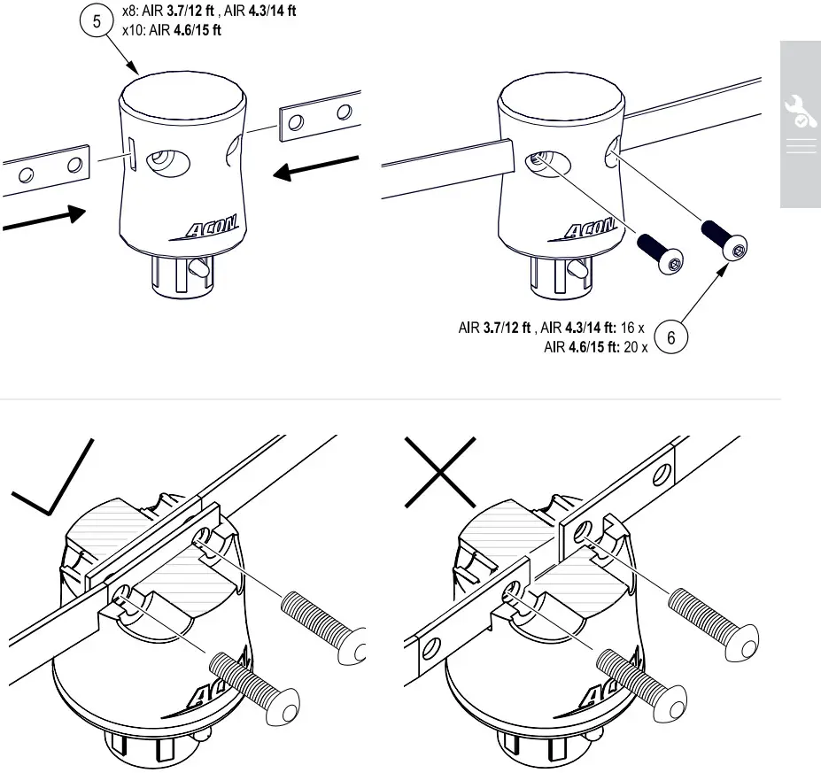 ACON Premium Trampoline Enclosure - bolts