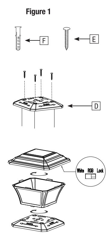 AEFRELEOHT SL1880 Solar Post Cap Light Installation Guide - Figure 1
