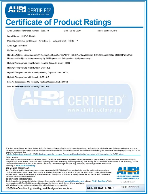 AHRI-CERTIFICATE-SPVU-Single-Packaged-Vertical-Air-Conditioners-and-Heat-Pumps-product-image