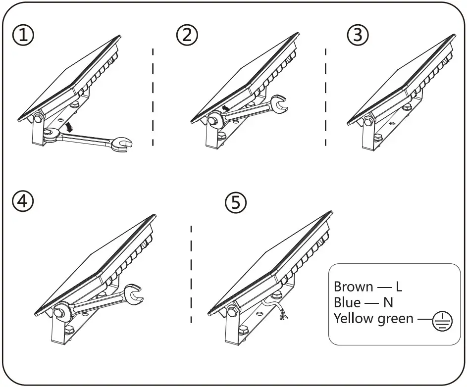 AIGOSTAR 240V LED Floodlight Outdoor - Installation