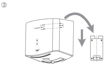 AIKE AK2630S High Speed Hand Dryer - Installation 2
