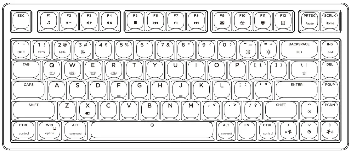 AJAZZ AK832 BT Three Modes Mechanical Keyboard