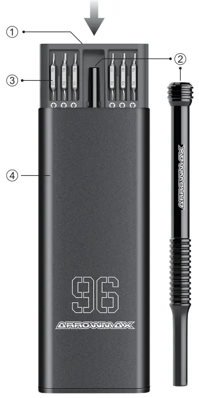 AM ARROWMAX SES PRO Smart Motion Electric Screwdriver - Battery 3