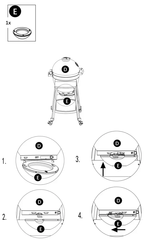 AMBERCOVE A504002310 Egg-Shaped Portable Charcoal Grill - fig 36