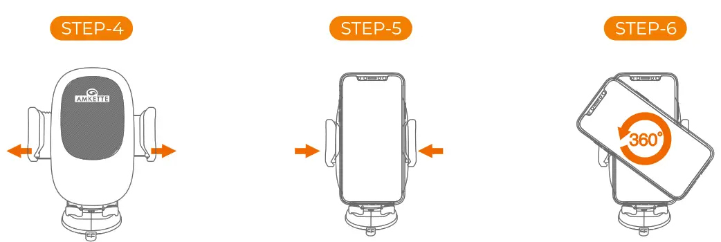 AMKETTE iGrip Easy View Car Phone Holder - 5