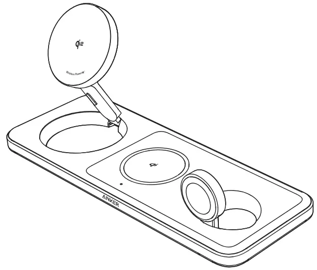 ANKER A25M1 3 in 1 Pad MagGo Wireless Charging Station