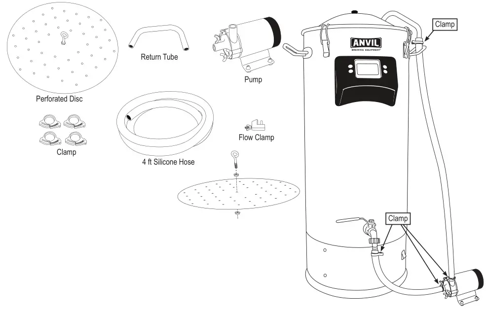 ANVIL Foundry 6.5 Gallon - Assembly of the Optional Recirculation Kit