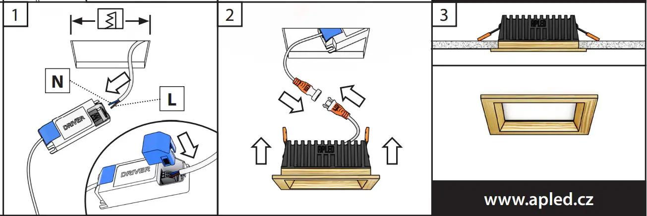 APLED AP0174 RONDO WOODLINE LED Recessed Light - fig 1