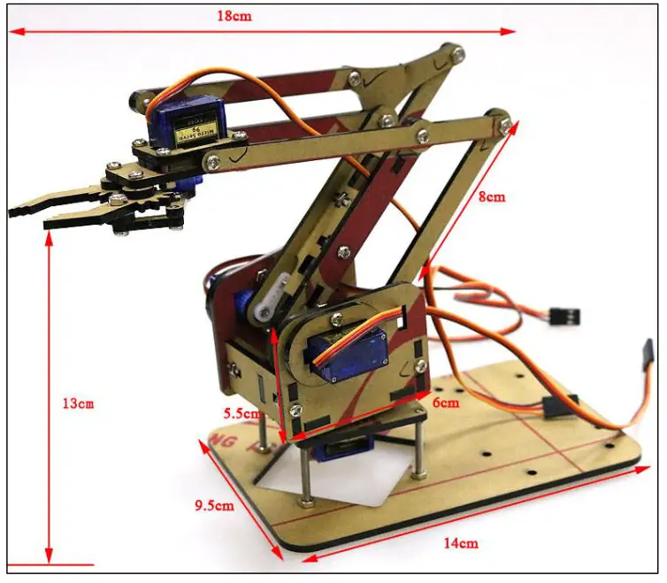 ARDUINO Ks0198 Keyestudio 4DOF Robot Mechanical Arm Kit