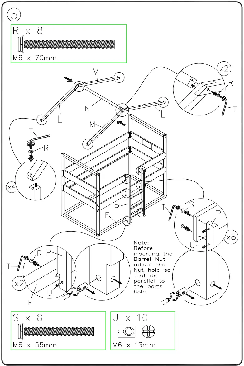 ASHLEY B082-156F Twin over Twin House Loft Bed - fig 8
