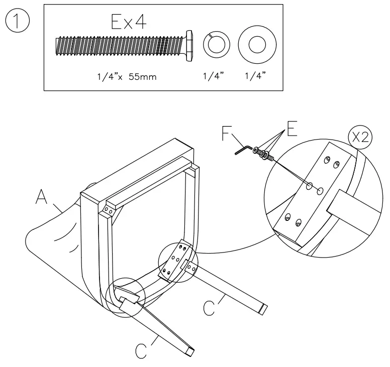 ASHLEY D984-01 Burkhaus Dining Chair - fig 2