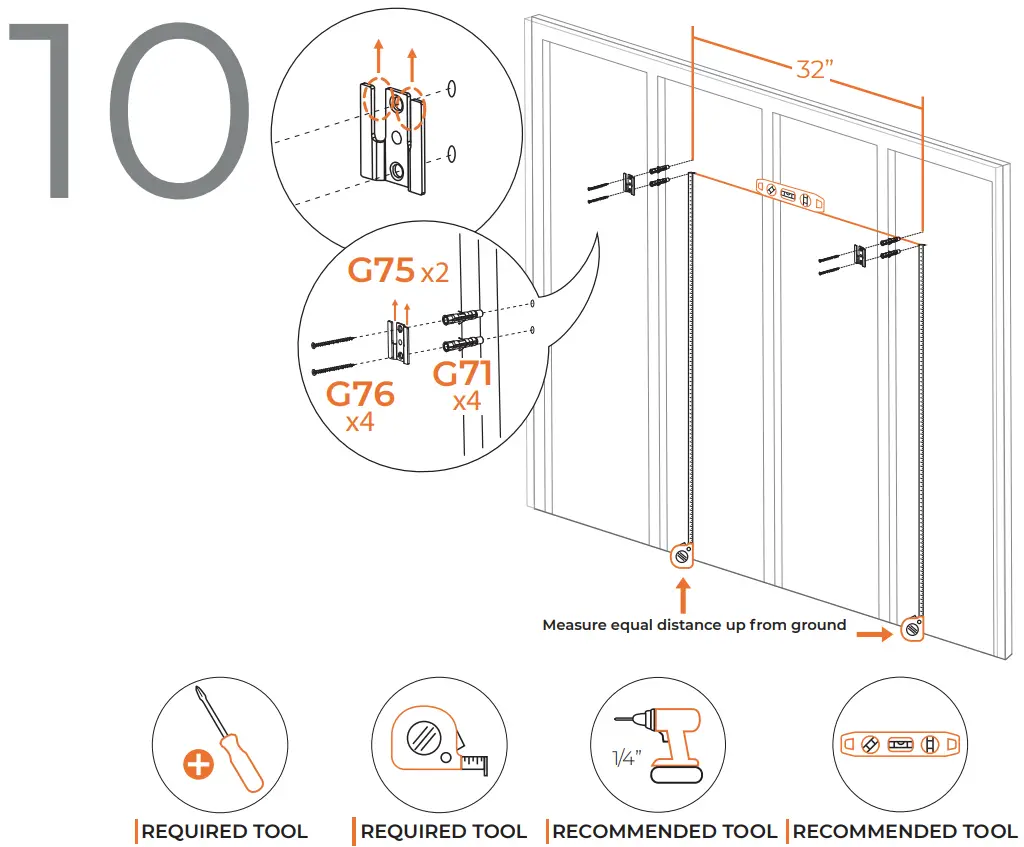 ASHLEY EA2320151 Neilsville Wall Mounted Coat Rack With Shelf - wall anchor