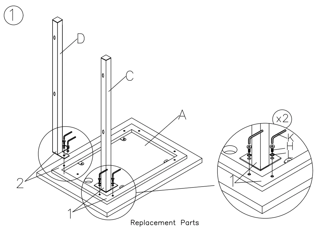 ASHLEY l734031 Furniture Metal Tray Lamp-fig1