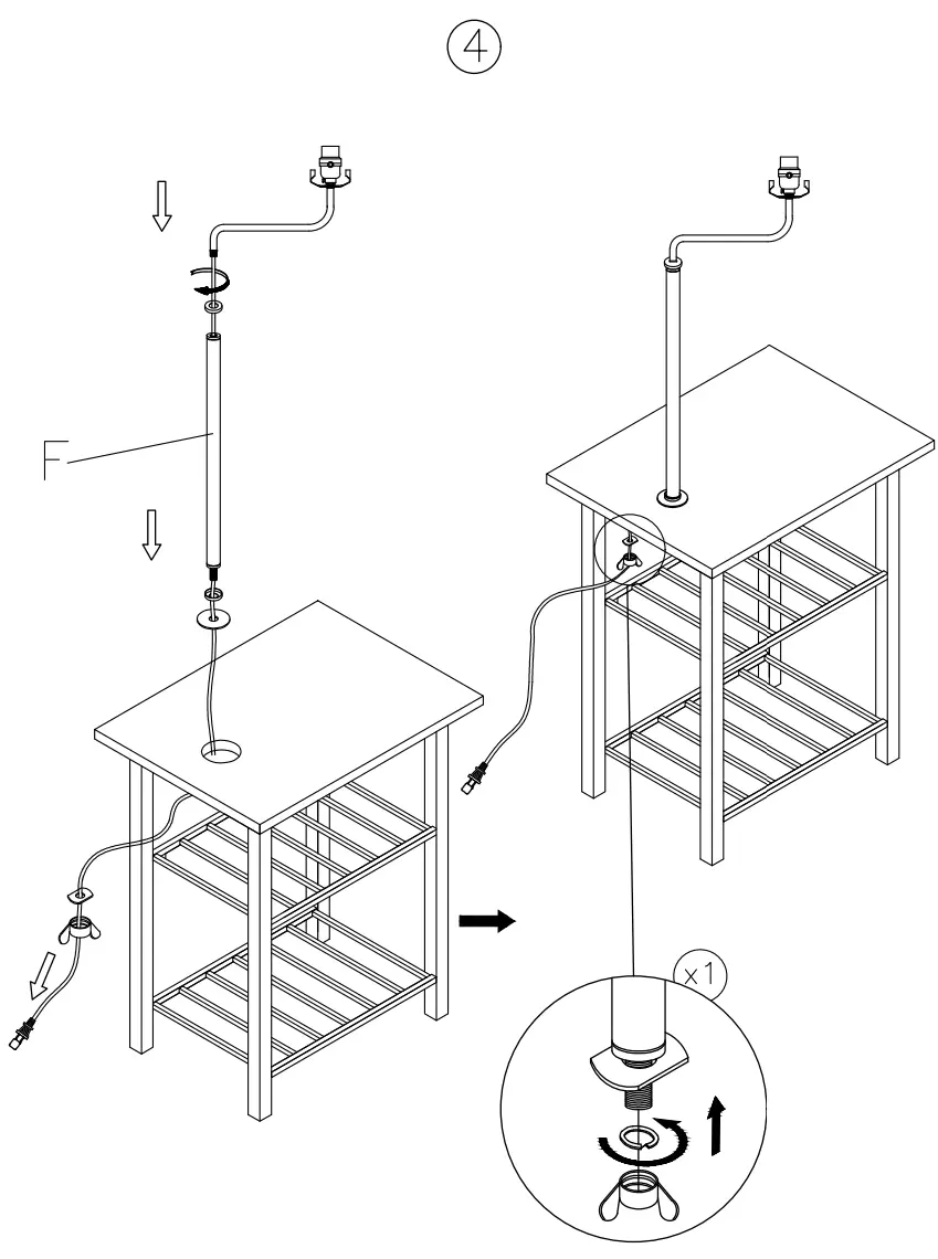 ASHLEY l734031 Furniture Metal Tray Lamp-fig3