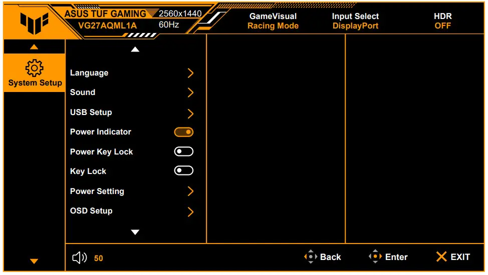 ASUS VG27AQML1A Series TUF Gaming Monitor - Setup