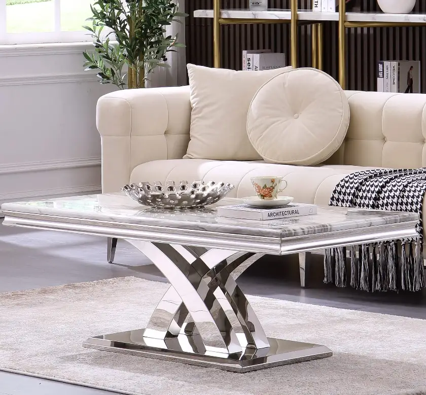 AUZ-AZ2033-Modern-Coffee-Table-Silver-Pedestal-Living-Room-product