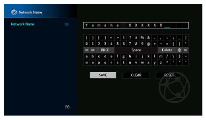 AV Pre-Amplifier CX-A5200 - Use the cursor keys and ENTER to rename