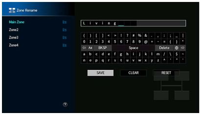AV Pre-Amplifier CX-A5200 - Use the cursor keys and ENTER to rename